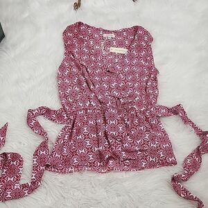 Euro Summer Size S Ruffle Tie Top